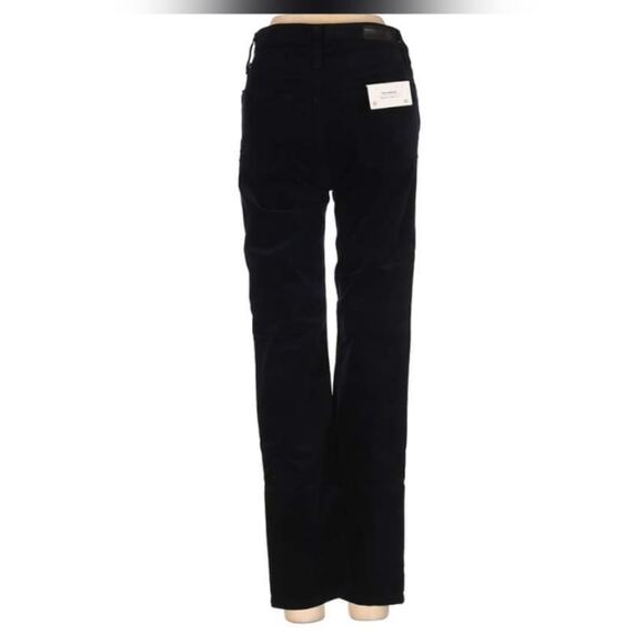 AG Adriano Goldschmied Isabelle Velvet Black High-Rise Straight Crop Size 23R - Picture 3 of 16